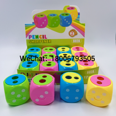 Dice pencil sharpenet double  hole pencil sharpener stationery