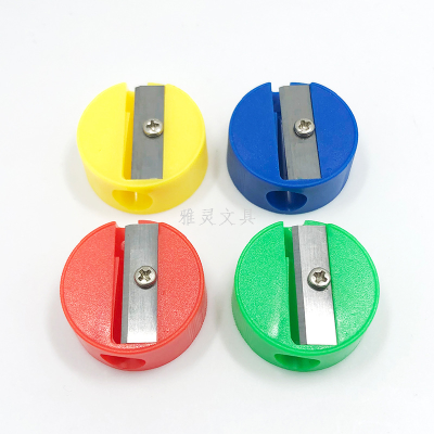 Single Hole round without Lid Pencil Sharpener Practical Pencil Shapper Pencil Sharpener Pupils' Stationery 9045