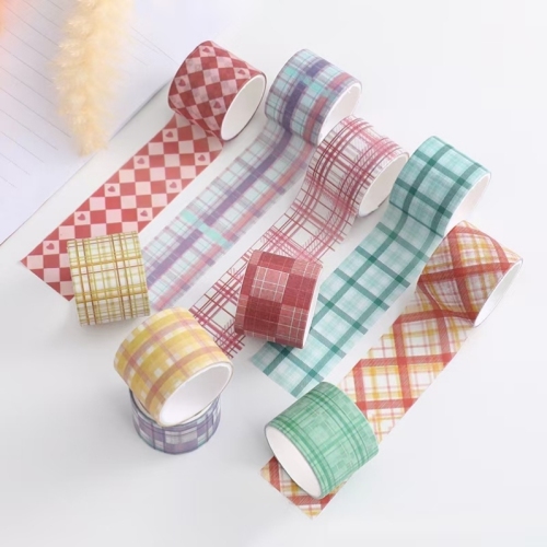 plaid and paper tape journal tape
