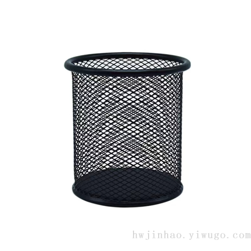 wire mesh office black round pen container office storage h802