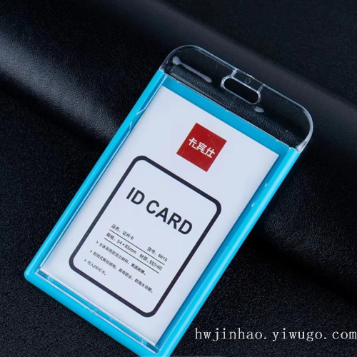 id card acrylic push-pull id card holder acrylic transparent work card chest card yq-6615