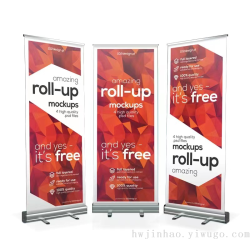 rool up banner aluminum alloy roll up banner display stand advertising propaganda shelf retractable poster us-rs-4