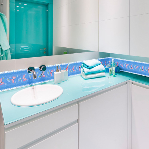 【腰线018】厨房卫生间浴室墙面腰线墙贴玄关踢脚线 自粘瓷砖贴墙