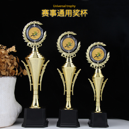 奖杯创意神墨橄榄枝奖杯批发塑料奖杯儿童比赛平衡车奖杯工厂批发