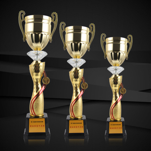 奖杯奖牌创意钻石五角星2023新款奖杯批发加印logo