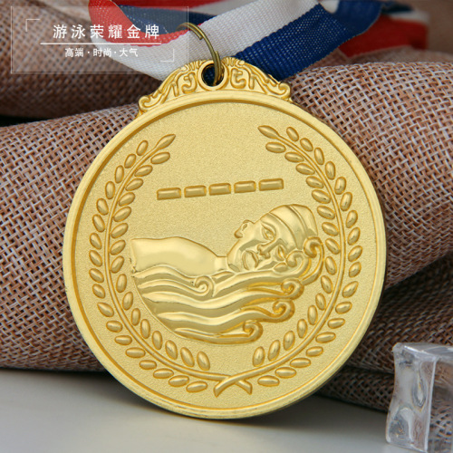 厂家金属奖牌 通用运动奖牌定制 游泳比赛奖牌定制l可以刻字LOGO