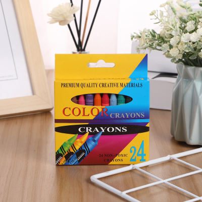 Creative 24 color children painting crayon set students art supplies wholesale custom