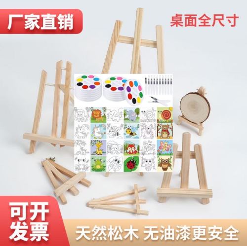 mini easel wooden stand foldable display stand 9*16 triangle wooden stand sketch oil painting desktop stand