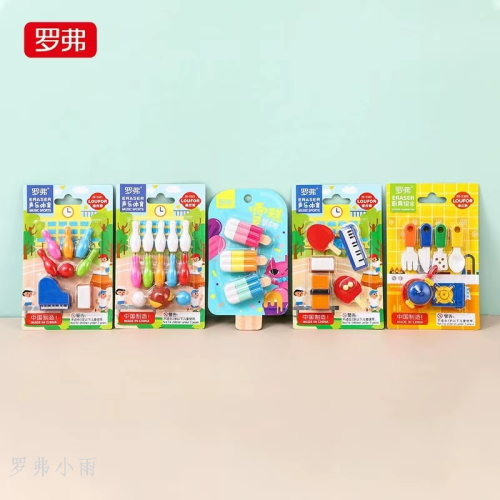 luo fu source manufacturers directly supply diy assembling cartoon eraser with various shapes