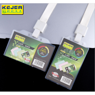 Kejea Pp Certificate Holder Name Tag Lanyard Card Cover Employee Work Permit Bus Access Control Badge Factory Brand 