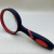 Rubber Double-Color Handle Magnifying Glass for the Elderly Handheld Reading 10 Times HD Plastic Glass Lens Four Groups of Diameter Wholesale