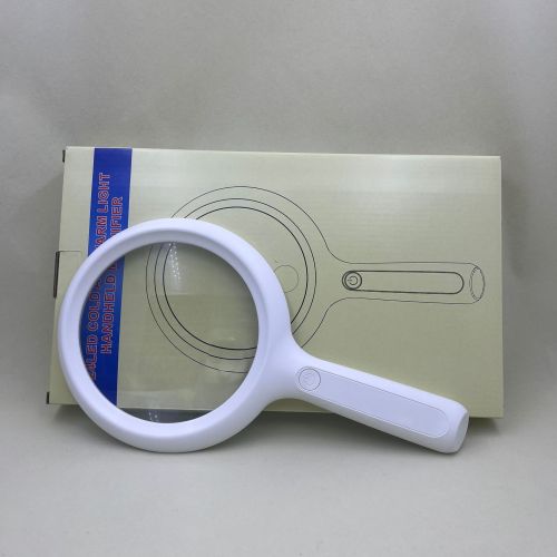 新款大镜面亚马逊爆款高倍高清24个LED灯手持式带灯礼品放大镜