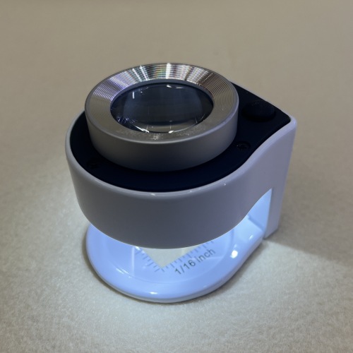 30倍放大镜便携带刻度led带灯紫色光字画珠宝玉石印刷鉴定C920