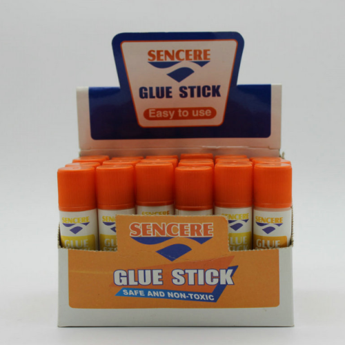 笑脸橙色固体胶办公用品儿童手工学生文具胶棒高粘度批