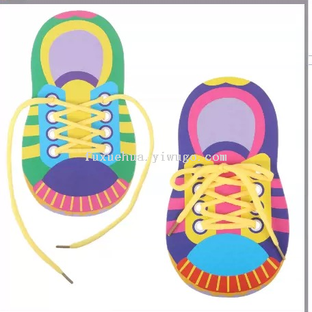 early education shoelace tying kindergarten threading toys 3-4-6 years old baby shoelace tying practice educational material package