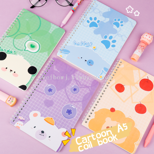 weibo stationery cartoon cute animal notebook mini-portable coil notebook student holiday reward small gift