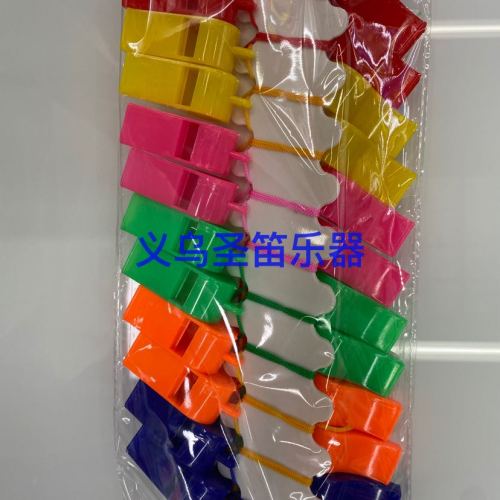 Plastic Whistle， 24 OPP Bag， 6 Colors