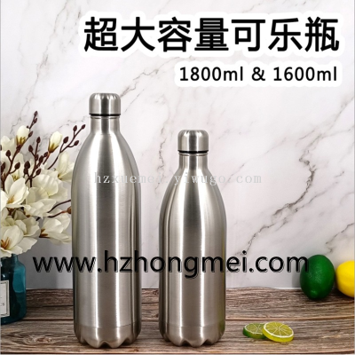 New Large Capacity 500ml Stainless Steel Coke Bottle Thermal Insulation Sports Kettle Outdoor Camping Cold Water Bottle
