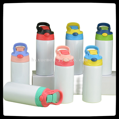 Portable Heat Transfer Printing Sublimation Portable Little Handsome 304 Children's Thermos Mug with Straw