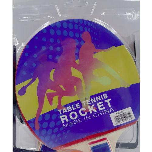 乒乓球拍套装五毫彩柄胶皮送网架两拍三球学生厂家外贸出口