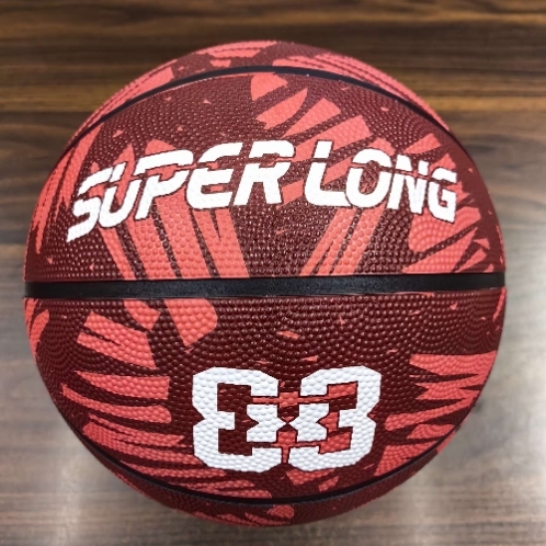 basketball no. 7 painted rubber basketball