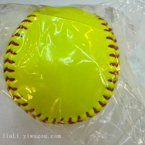 softball cowhide fluorescent yellow 12-inch cowhide pu core wear-resistant professional competition available