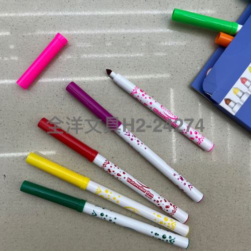 foreign trade stationery crayon watercolor pen coloring pen 12 colors high-end stationery suit