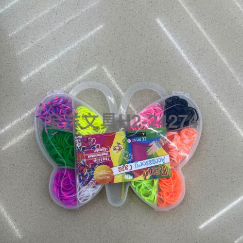 new diy multi-functional flower butterfly rainbow rubber band woven children‘s ornaments bracelet toy variety bracelet