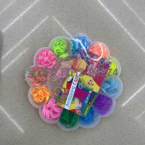 new diy multi-functional flower butterfly rainbow rubber band woven children‘s ornaments bracelet toy variety bracelet