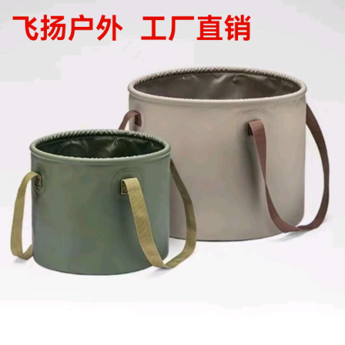 Factory Customized PVC Outdoor Camping Portable 10L Fishing Bucket Camping 20L Bucket Portable Storage Collapsible Bucket