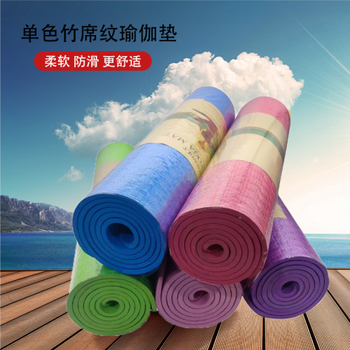 Yoga Mat Eva Bamboo Mat Grain Lengthened Gymnastic Mat Factory Direct Sales Best-Selling Foreign Trade Product Outdoor Widened Exercise Mat