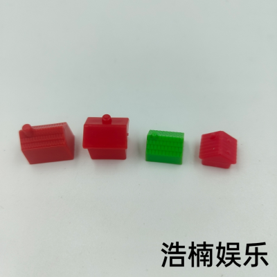 Small House Plastic Monopoly Accessories Chess Pieces 4 Specifications Small Medium Large