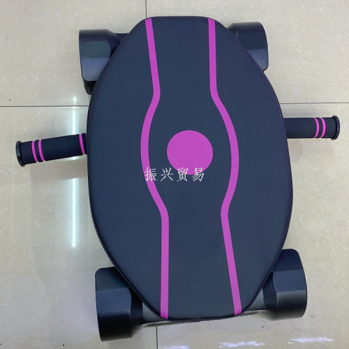 新款平板支撑卷腹器材全身塑型健腹轮四轮肘撑自动回弹卷腹器