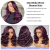 13x4 Deep Purple Body Wave Lace Front Wigs Human Hair 150% Dark Burgundy Wigs