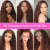 Cholocate Brown Curly 13x4 Lace Front Human Hair Wig Glueless Water Wave Wigs