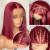 99J Burgundy Lace Front Wigs Human Hair 13x4 HD Lace Frontal Short Straight Wigs