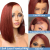 Reddish Brown Bob Straight Lace Front Human Hair Wig 13×4 Pre Plucked Wigs