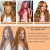 13×4 Light Brown Straight Human Hair Wig Pre plucked Frontal Wigs With Baby Hair