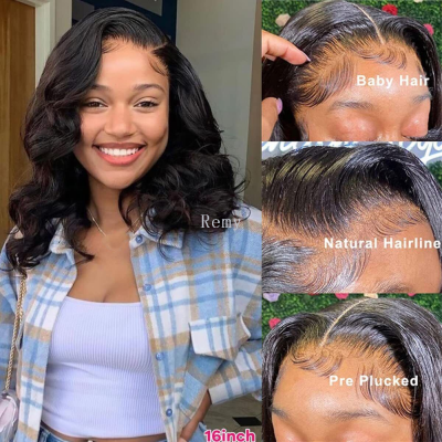 13x4 Body Wave Lace Frontal Wig Human Hair Bob Frontal Wigs Natural Hairline