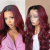 13×4 1B/99J Ombre Burgundy Lace Front Wigs Human Hair Wine Red Wig Colored Wig