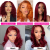 99j Burgundy Lace Front Wig Human Hair Wine Red Body Wave Short Bob Glueless Wig