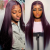 Dark Purple Lace Front Wigs Human Hair Deep Burgundy 13x4HD Straight Frontal Wig