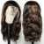 13x4 Highlight Ombre Lace Front Wig Human Hair Highlight 1B/30 Black Brown Wigs