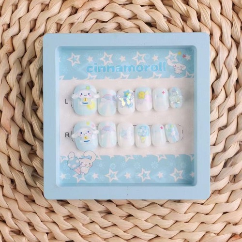 库洛米美甲贴可拆卸穿戴甲卡通精美指甲贴甜美可爱无味儿童