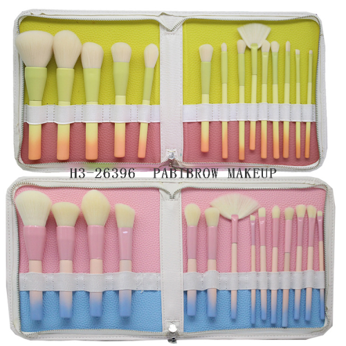 新款创意简约尼龙毛化妆套刷14支腮红粉底化妆刷便携个性美妆工具