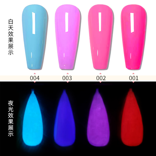 cross-border popular manicure luminous glue fluorescent nail polish glue phototherapy glue set popular candy color nail salon special