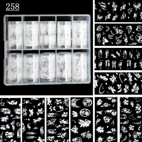nail beauty snow mowing stickers transfer stickers lace series hand-painted nail stickers