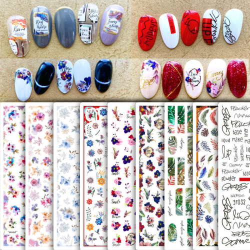 2024 spring flower nail art stickers nail sticker rose china rose category