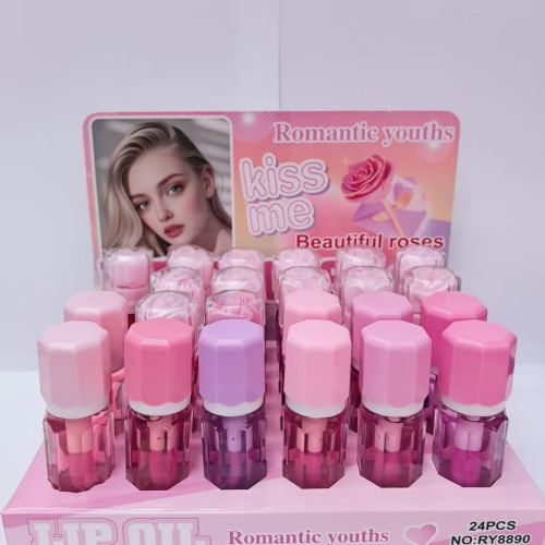 爆款水唇油感透亮嘟嘟唇保湿滋润唇蜜带闪镜面唇釉