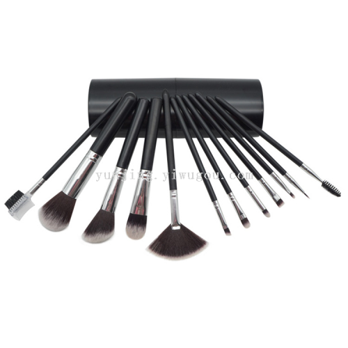 Makeup Utensils 12 PCs Makeup Brush Set Beginner Fiber Wool Makeup Brush Set in Stock Wholesale Makeup Tools